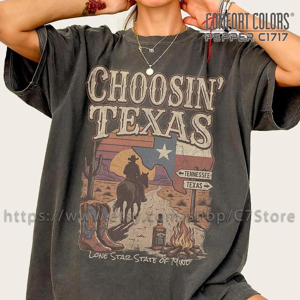 Texas S T Shirt, Lone Star State Of Mind Tee, Country Music - Picture 1 of 4